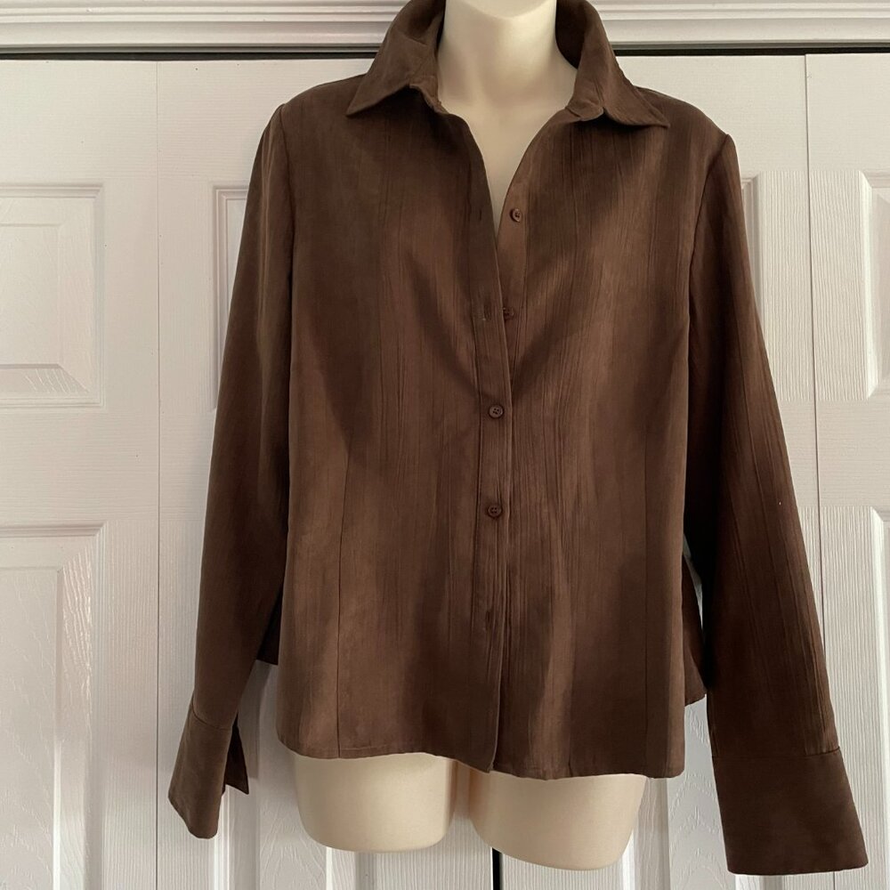 Fred David Suede Soft Blouse Fitted Classic